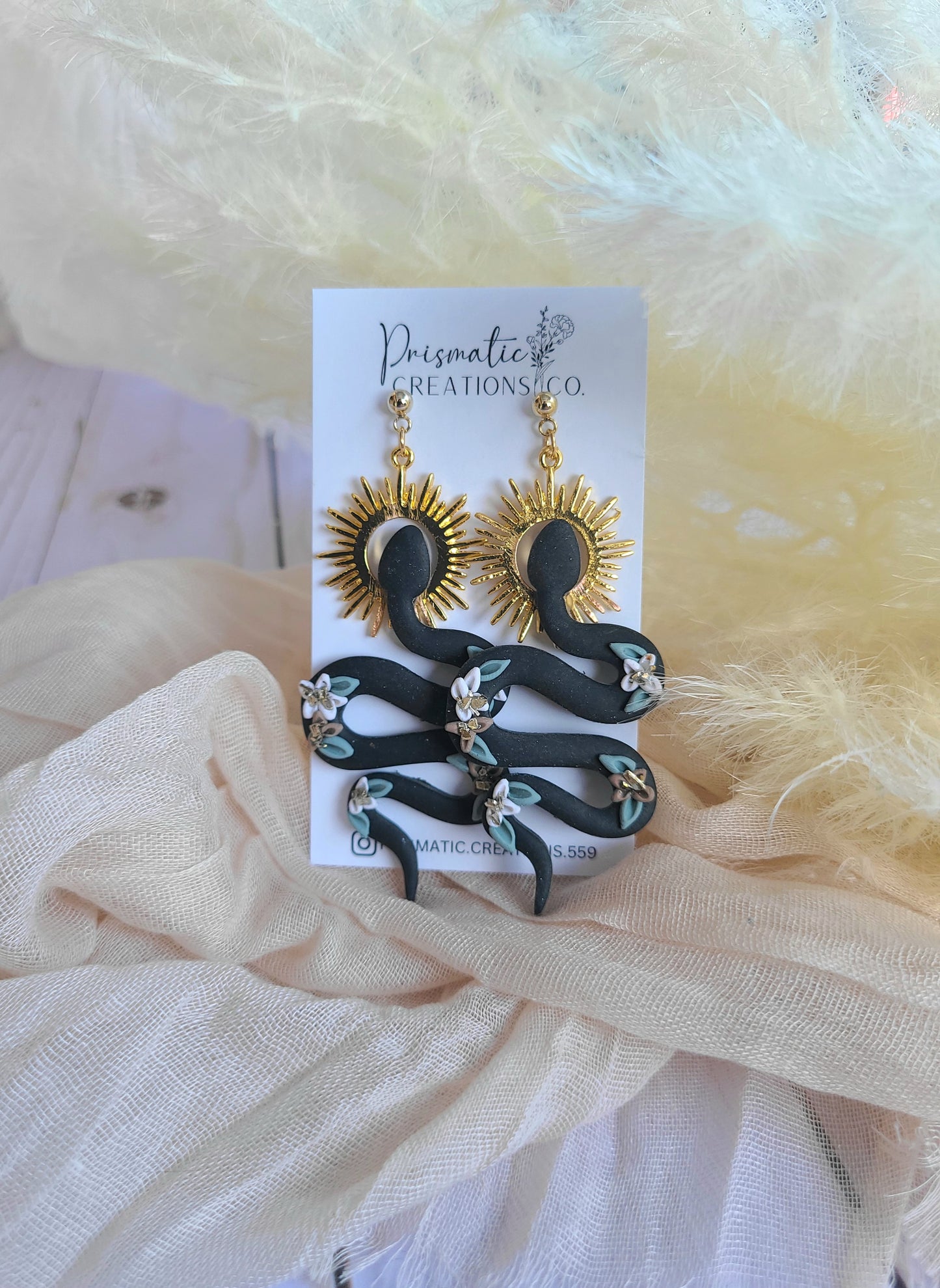 Celestial Snake Earrings