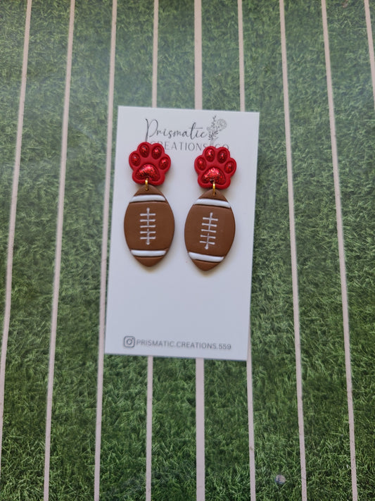 Paw Fotball Earrings